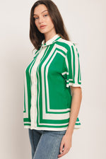 RIVIERA STRIPE WOVEN TOP