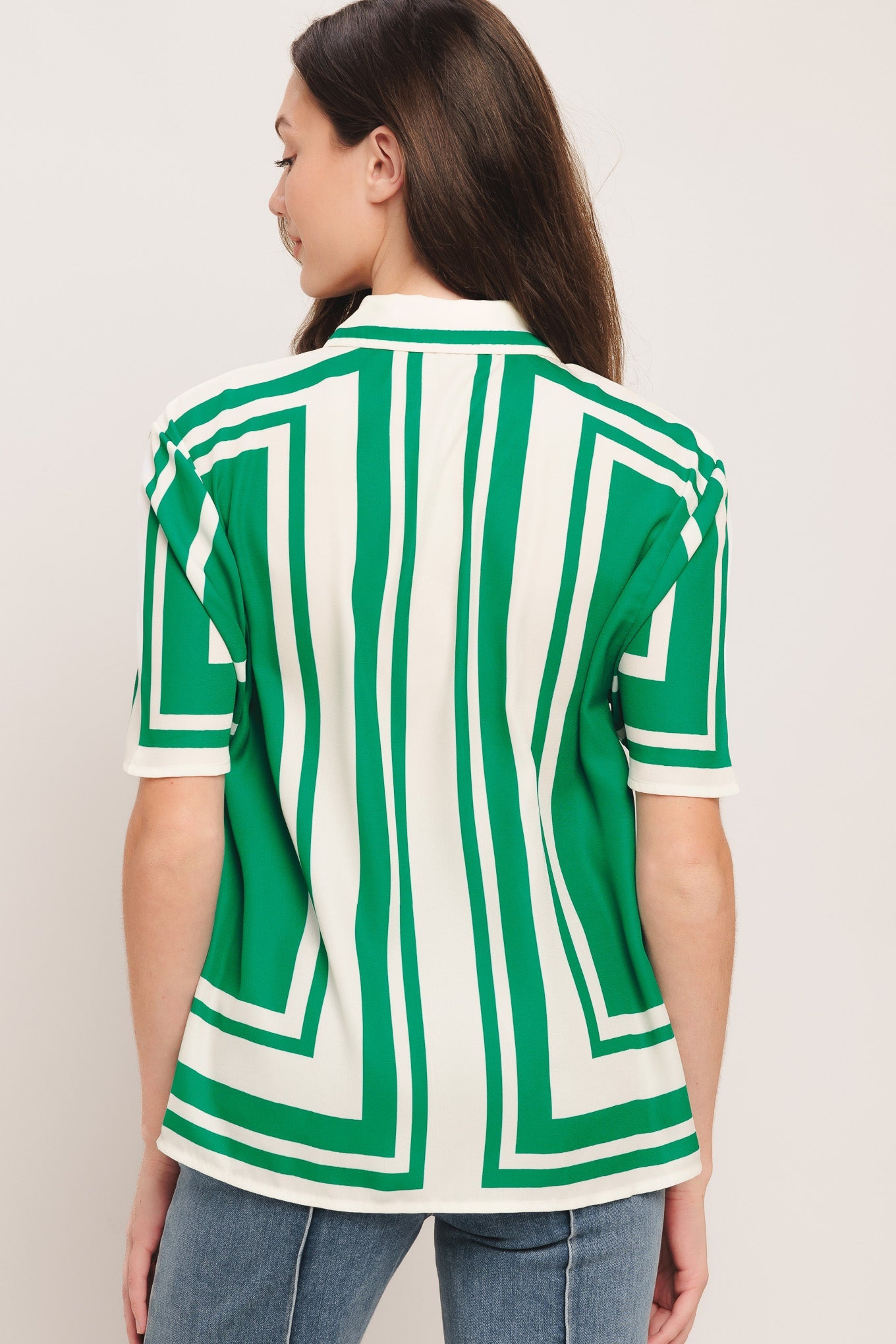 RIVIERA STRIPE WOVEN TOP