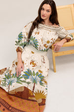 SUNLIT GARDEN WOVEN OFF SHOULDER TOP