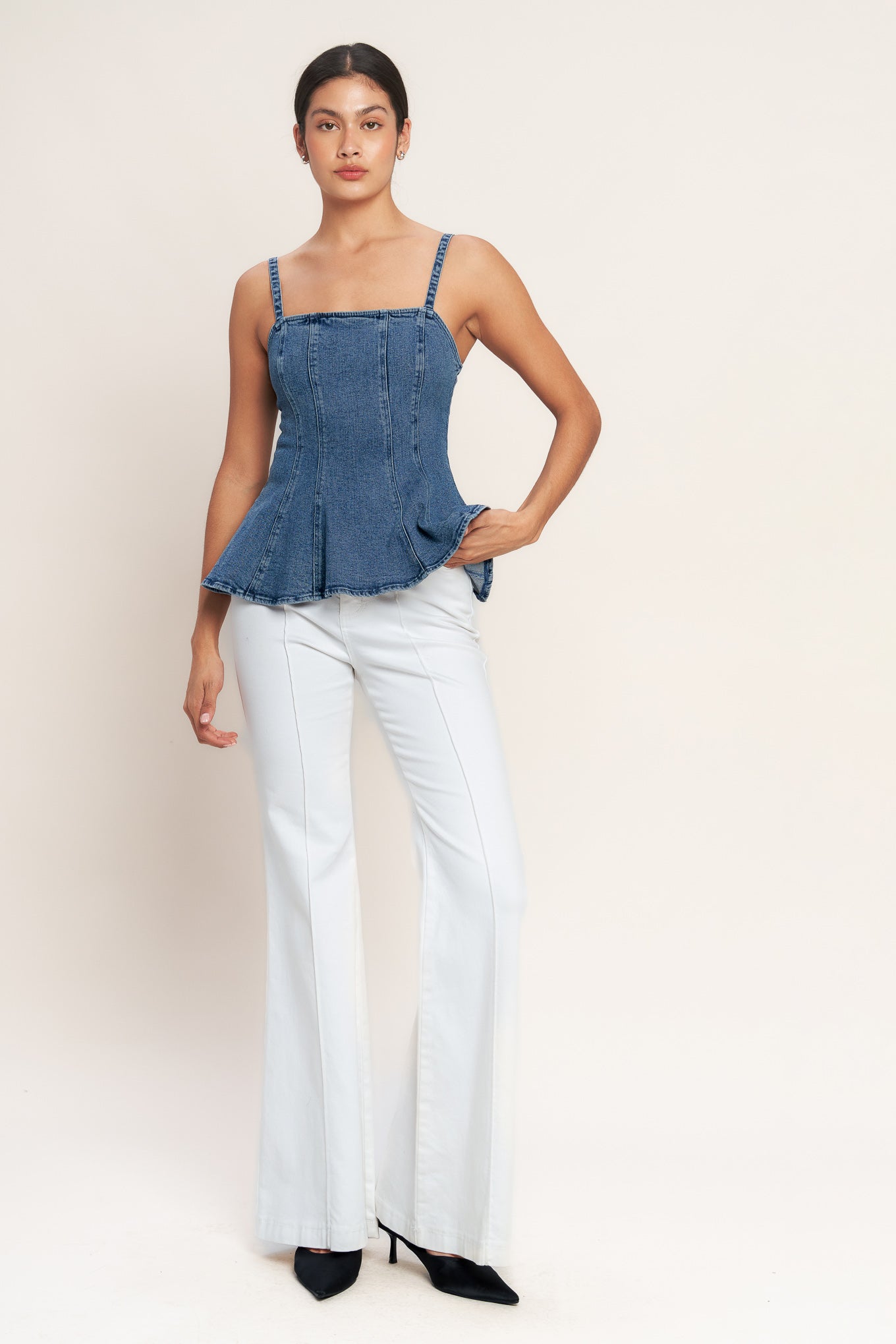MADE TO FLATTER DENIM TOP