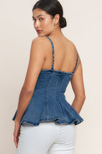 MADE TO FLATTER DENIM TOP