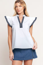 EASY TO ADMIRE WOVEN TOP