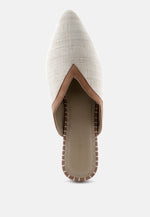 Iva Pointed Toe Fabric Mules