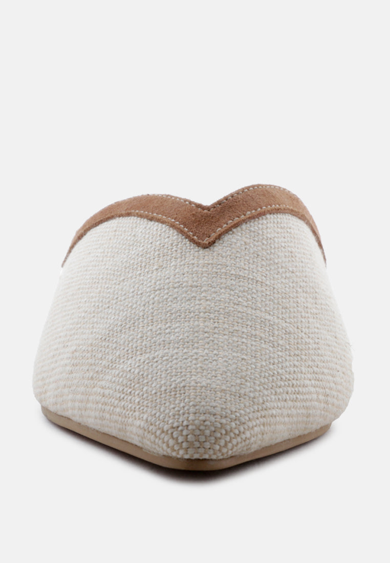 Iva Pointed Toe Fabric Mules