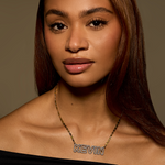 Iced Out Block Name Necklace