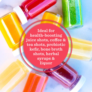 Glass Juice Shot Bottles Set