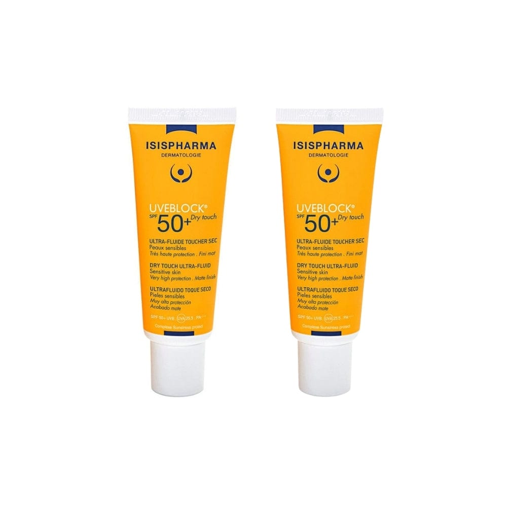 Isis Pharma Uveblock SPF 50+ Dry Touch Ultra Fluid 40 ml 2 Pack - By Baano