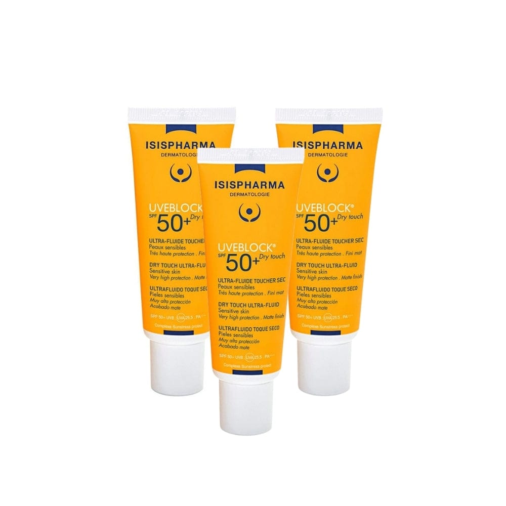 Isis Pharma Uveblock SPF 50+ Dry Touch Ultra Fluid 40 ml 3 Pack - By Baano