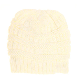 Kids Solid Fuzzy Lined C.C Beanie