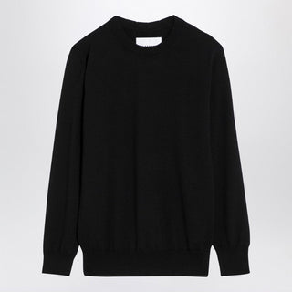 Black Wool Crew-neck Sweater
