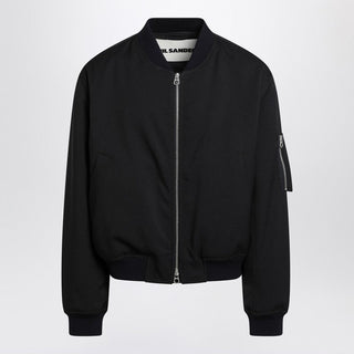 Dark Blue Zipped Bomber Jacket - By Baano
