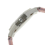 Women's 37mm Pink Watch with Crystal Bezel Leather Band Peugeot Watches