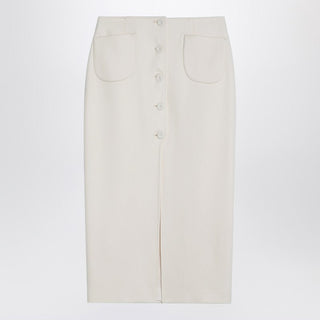 White Jagger Midi Skirt