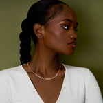 Spaced Out Name Necklace with Rainbow Tennis Chain