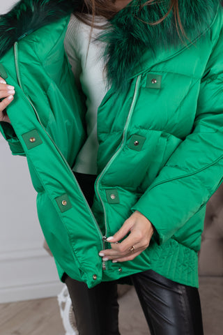 Genuine Silver Fox Premium Down Fill Coat - By Baano