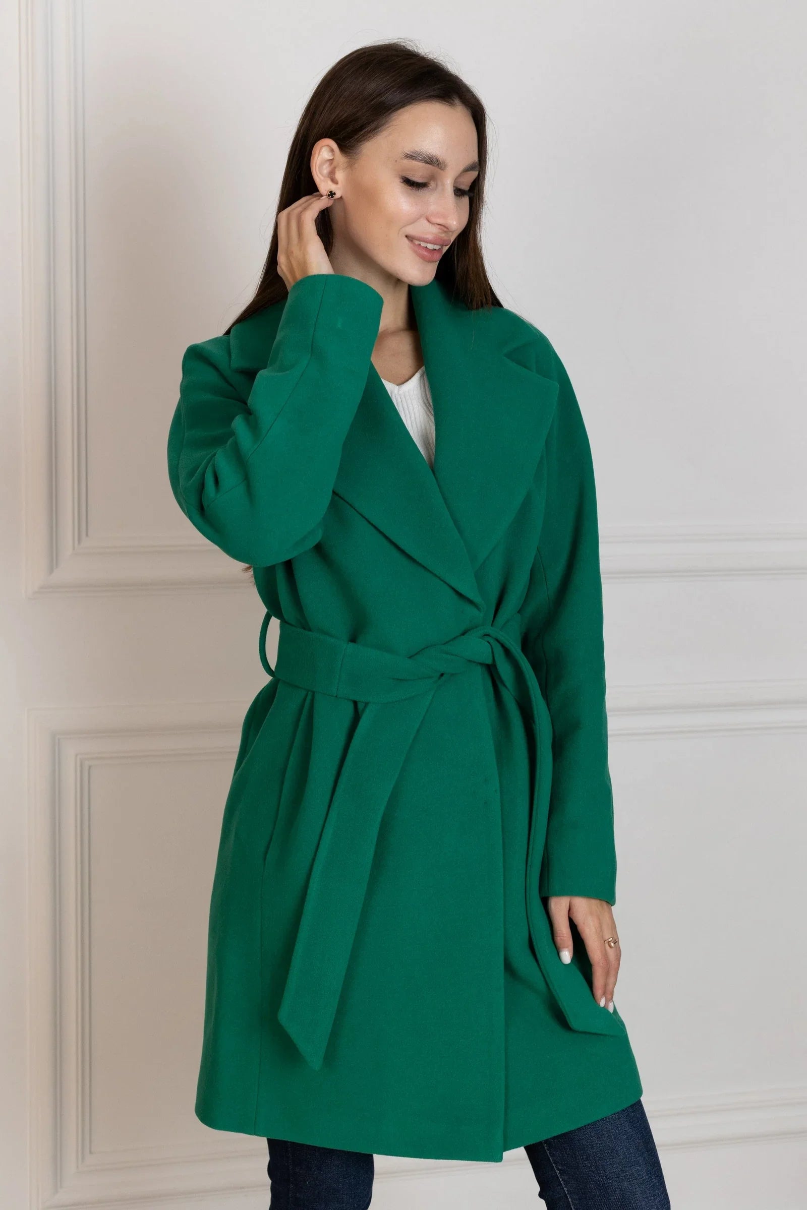 Amber Wool Cashmere Tailored Coat