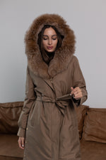Genuine Fox Fur Trim Rabbit Fur Insulated Parka