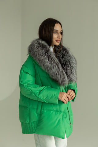 Genuine Silver Fox Down Fill Jacket - By Baano