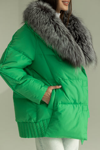 Genuine Silver Fox Down Fill Jacket - By Baano