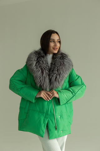 Genuine Silver Fox Down Fill Jacket - By Baano