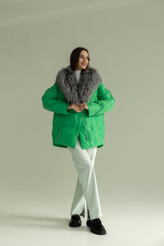 Genuine Silver Fox Down Fill Jacket - By Baano