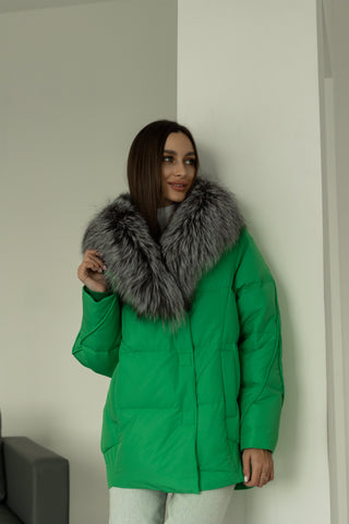 Genuine Silver Fox Down Fill Jacket - By Baano