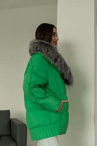 Genuine Silver Fox Down Fill Jacket - By Baano