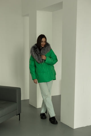 Genuine Silver Fox Down Fill Jacket - By Baano