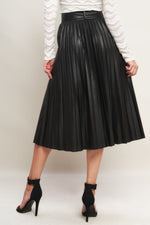 YOU FILL MY LIFE WITH LEATHER MIDI SKIRT - By Baano