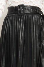 YOU FILL MY LIFE WITH LEATHER MIDI SKIRT - By Baano