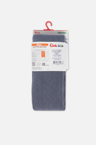Conte-Kids Cotton Tights Miss 617 - Lace Pattern - By Baano