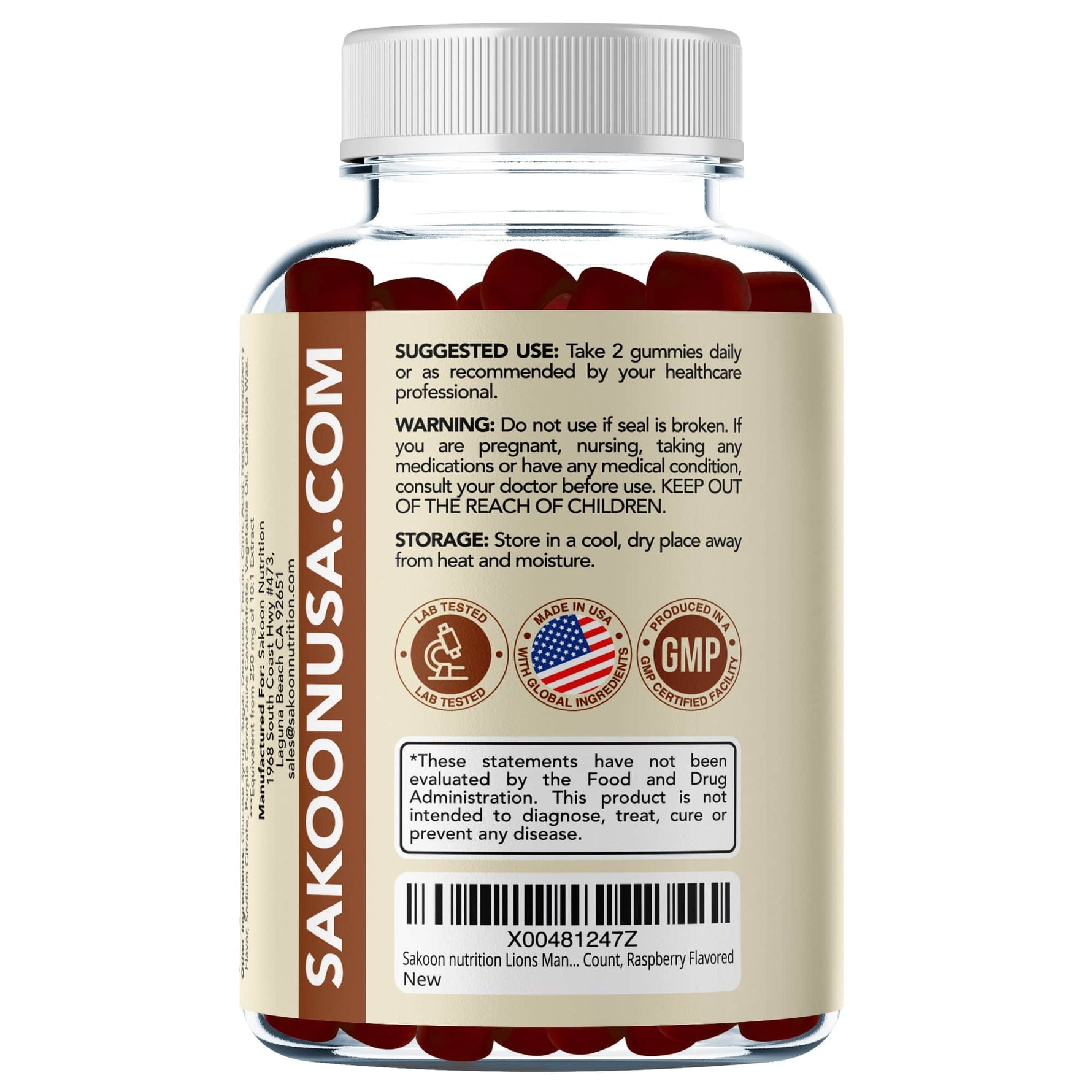10-in-1 Lions Mane Mushroom Complex Gummies - By Baano