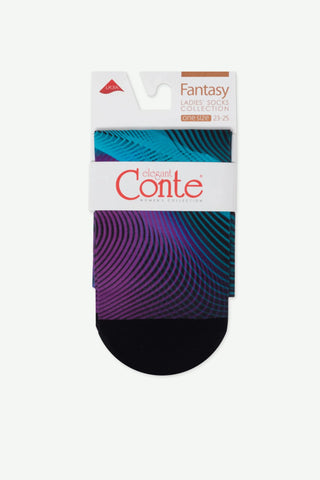 Socks Conte Fantasy 907 - "Hologram" Pattern - By Baano