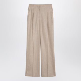 Beige Wool And Cashmere Trousers