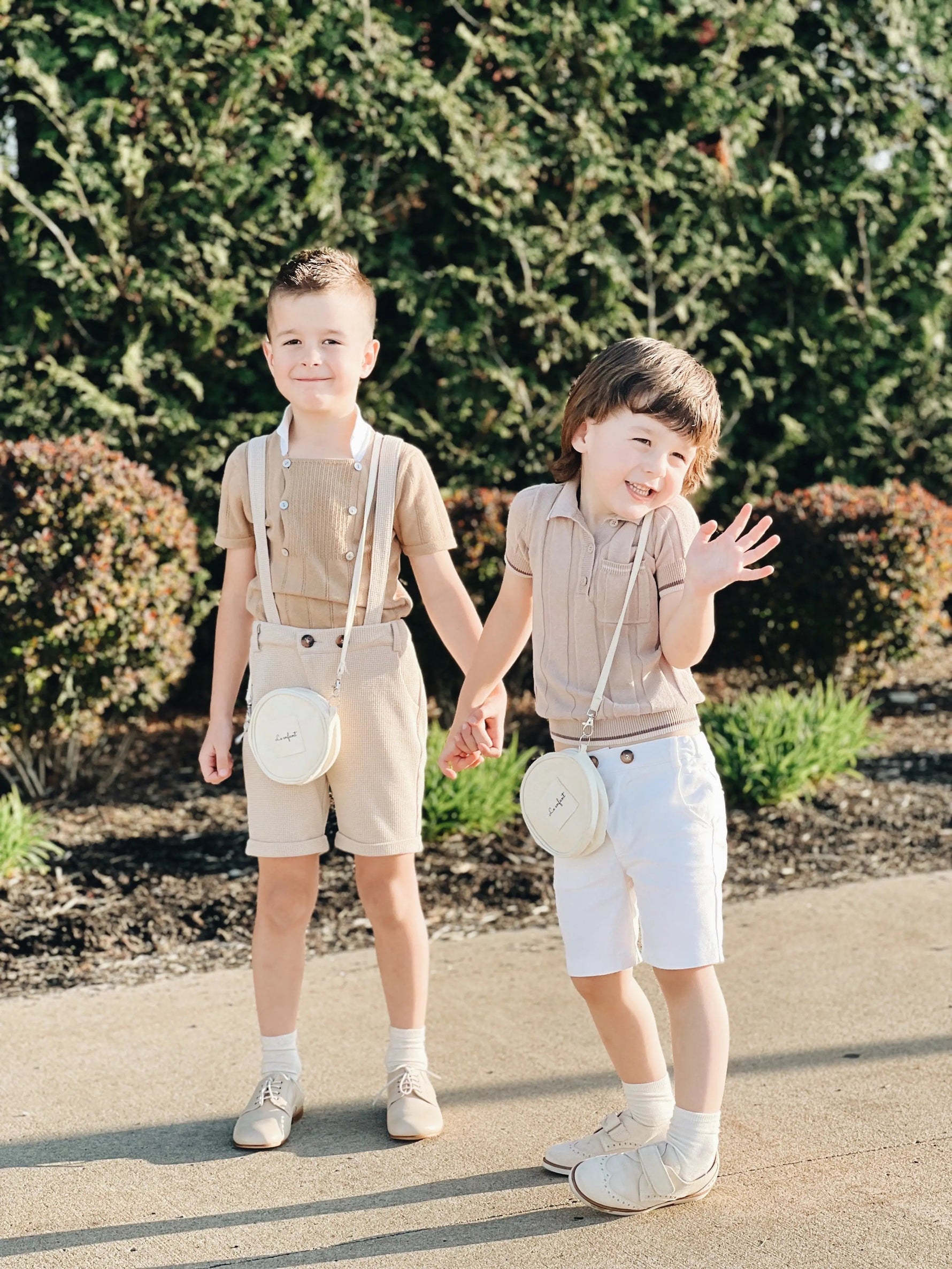 Jacob- Beige Leather Boy Oxford Shoes