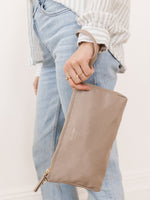 3-Piece Pouch Clutch Purse Set - Taupe - By Baano