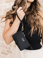 3-Piece Pouch Clutch Purse Set - Black - By Baano