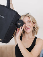 Utility-Strap Tote Diaper Bag - Black - By Baano