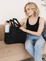 Utility-Strap Tote Diaper Bag - Black - By Baano