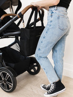 Utility-Strap Tote Diaper Bag - Black - By Baano