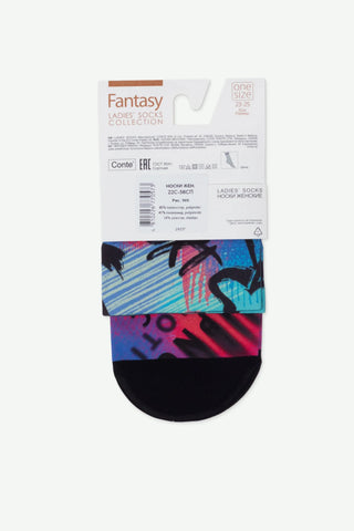 Socks Conte Fantasy 909 - "Hipnotic" Pattern - By Baano