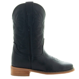 Black Square Toe Kids Western Boots | Kids Western Dance Boots (K3004) - By Baano