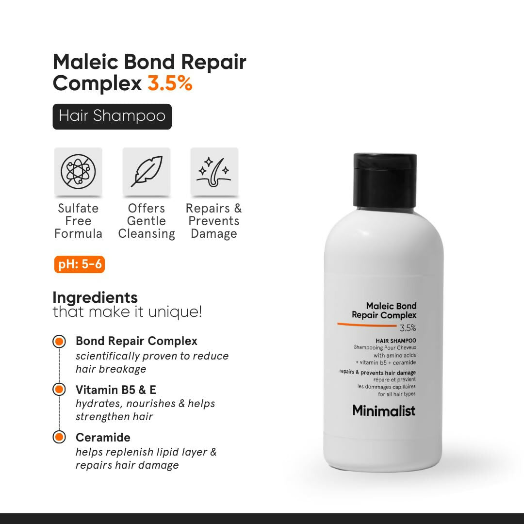 Minimalist Maleic Bond Repair Complex Shampoo & Hair Mask Combo