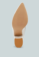 Kamira Patent Block Heeled Pumps London Rag International