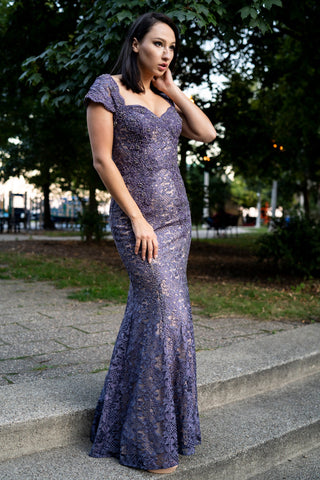 Lara 33491 - Fitted Lace Mermaid Gown OUTLET - By Baano