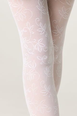 Conte Tights for girls Ketty 40 Den - Floral Pattern - By Baano