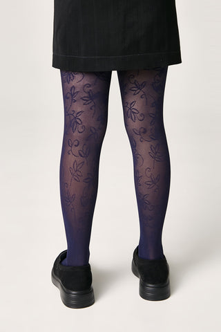 Conte Tights for girls Ketty 40 Den - Floral Pattern - By Baano