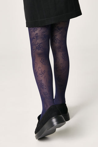 Conte Tights for girls Ketty 40 Den - Floral Pattern - By Baano