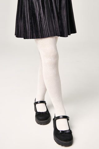 Conte Tights for girls Ketty 40 Den - Floral Pattern - By Baano