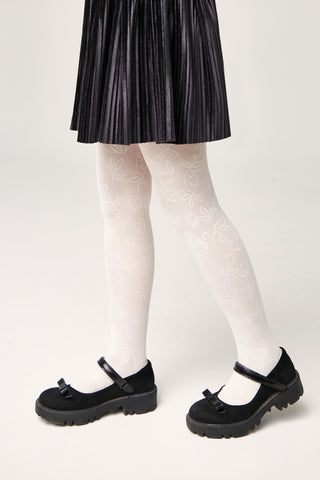 Conte Tights for girls Ketty 40 Den - Floral Pattern - By Baano